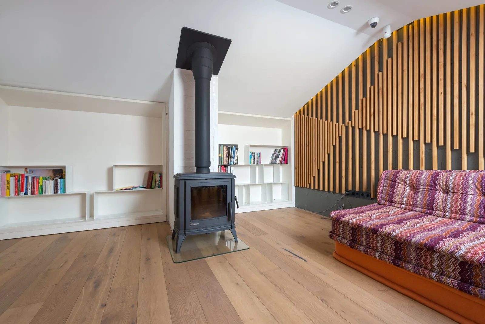 Poêle à granulés en intérieur